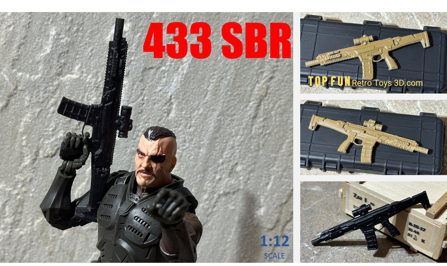 custom gi joe accessories, 1 : 12 scale, custom toy weapons, custom, action figure, gi Joe, classified, gun, valaverse, action force, 1 : 12, 1:12, 1/12, 1 12, 112, weapon, rifle, Gridiron, studios, Call of Duty, hk, hk 433, suppress, optic, hand gun, custom action figures website