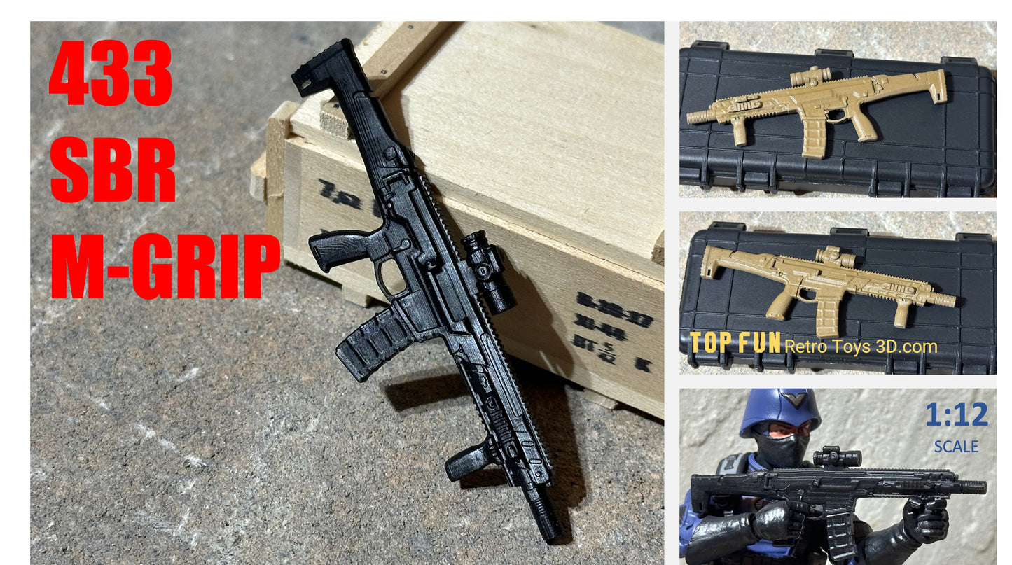 custom gi joe accessories, 1 : 12 scale, custom toy weapons, custom, action figure, gi Joe, classified, gun, valaverse, action force, 1 : 12, 1:12, 1/12, 1 12, 112, weapon, rifle, Gridiron, studios, Call of Duty, hk, hk 433, suppress, optic, hand gun, custom action figures website