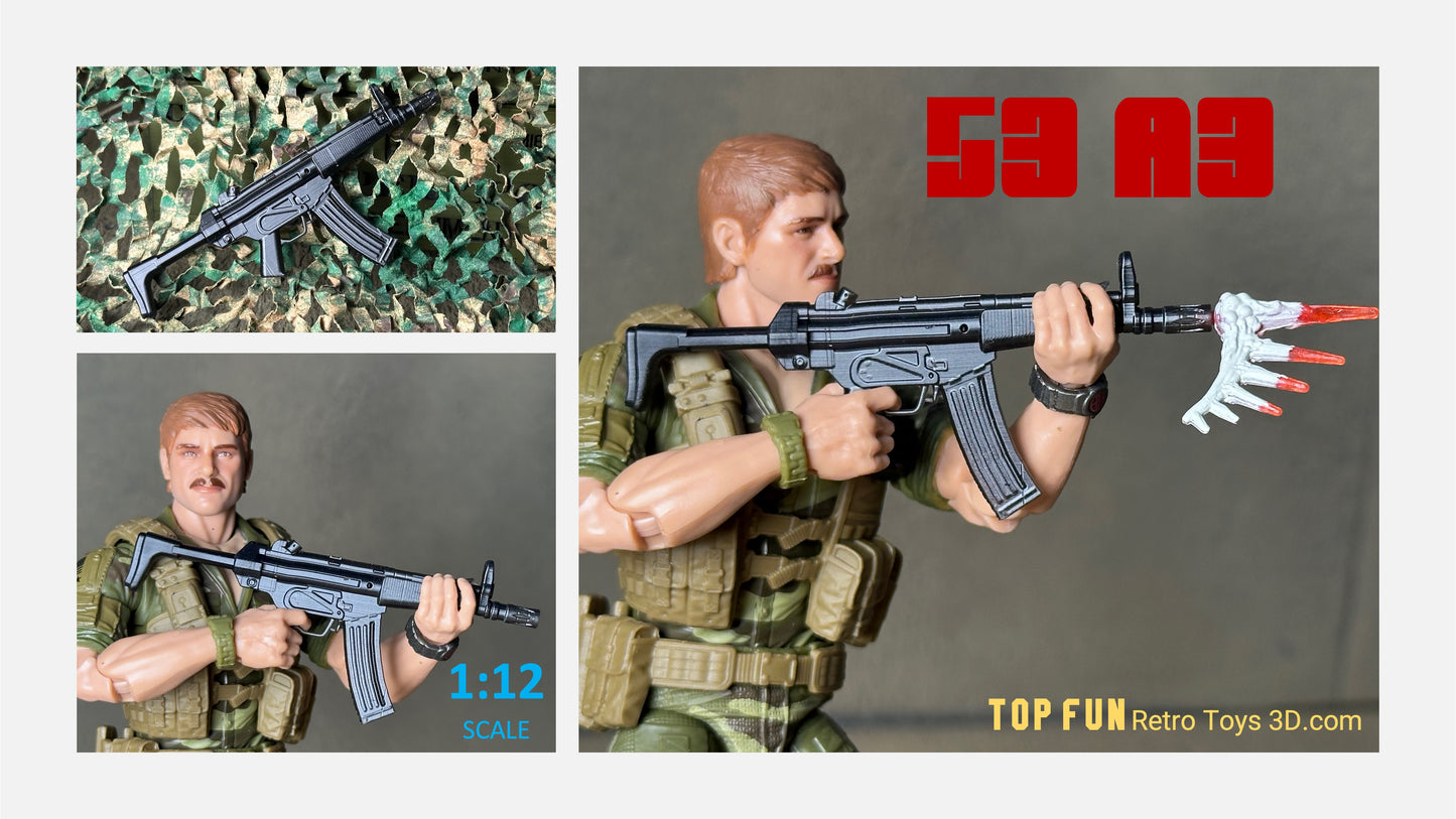 Custom action figure, custom gi joe accessories, 1 : 12 scale, custom toy weapons, custom gi joe guns, custom action figure accessories, personalized action figure, gi joe classified custom accessories, custom gi joe figure, make your own action figure, custom action figure maker, custom made action figure, custom action figures for sale, custom action figures website, gridiron, grid iron, studio, gi joe accessories, custom gi joe guns, grid iron, studio, HK 33, HK53, MP5, g3, snowjob gun, snow viper gun, l