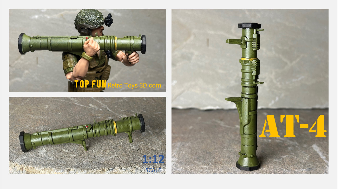 Custom action figure, custom gi joe accessories, 1 : 12 scale, custom toy weapons, custom gi joe guns, custom action figure accessories, personalized action figure, gi joe classified custom accessories, custom gi joe figure, make your own action figure, custom action figure maker, custom made action figure, custom action figures for sale, custom action figures website, gridiron, grid iron, studio, AT4 LAW rocket launcher