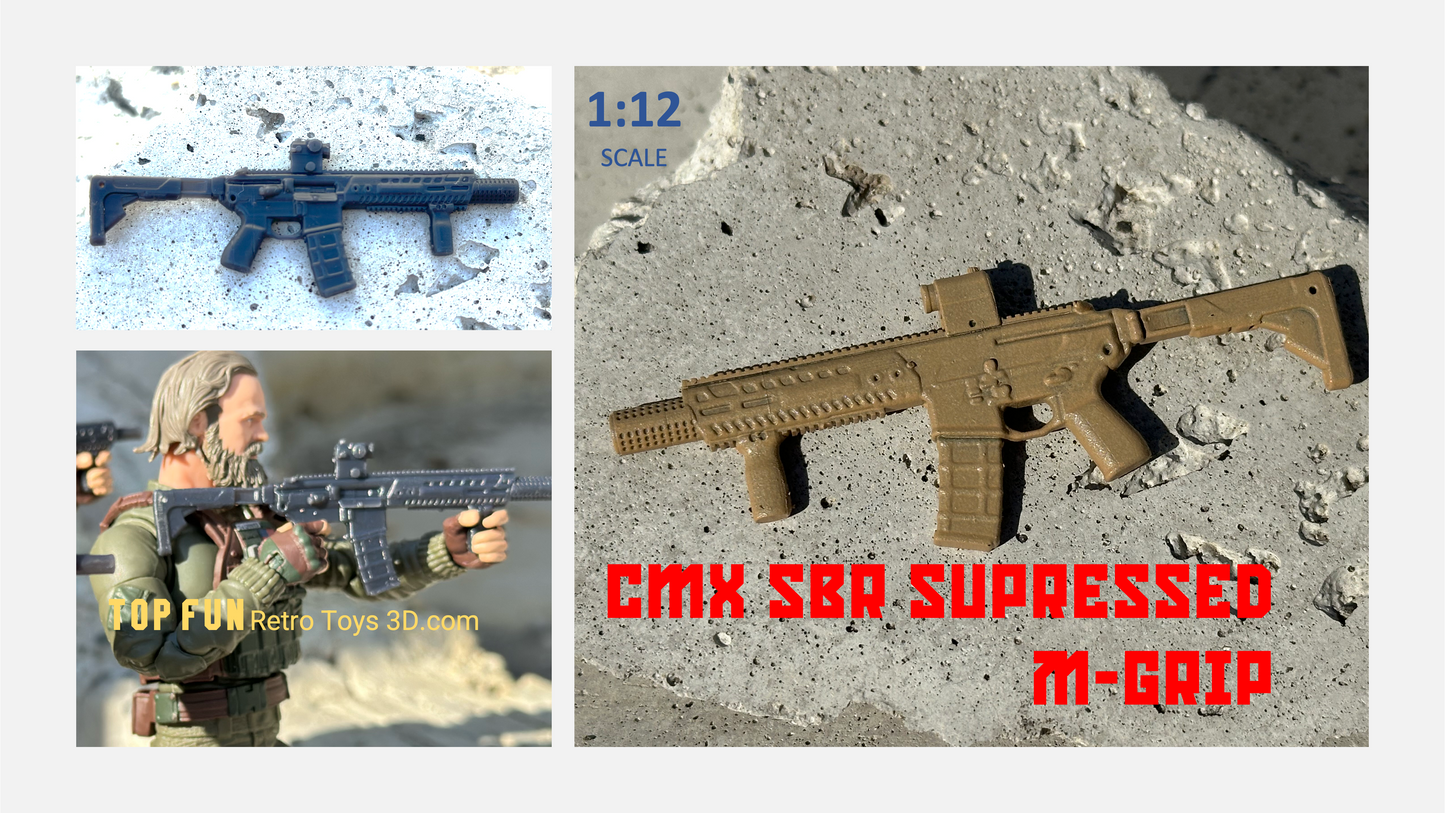 custom, action figure, gi Joe, classified, gun, gi joe classified series, valaverse, action force, 1:12, 1:12 scale, 1/12, 1/12 scale, weapon, rifle, Marvel Legends, Gridiron, Gridiron studios, Call of Duty, army, special, forces, seal, dev, gru, sig, mcx, rattler, sbr, suppressor, aimpoint, t-1, t1, red dot, navy,