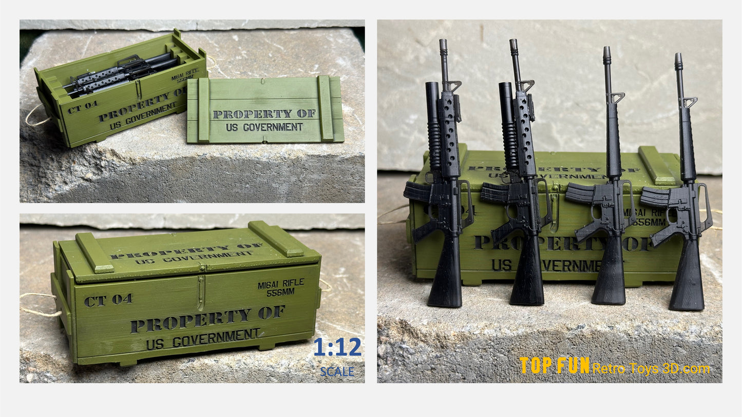 M16A1 Crates 1:12 Scale