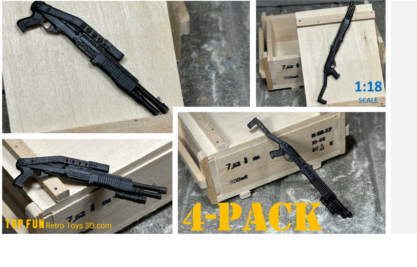 Custom gi joe weapons, 1:18, 118, 1 18, 1/18, spas, 12, jurassic, park, spas, 12, shotgun, custom gi Joe, scale, flint, chuck Norris, replacement weapons, guns, arah, o-rin