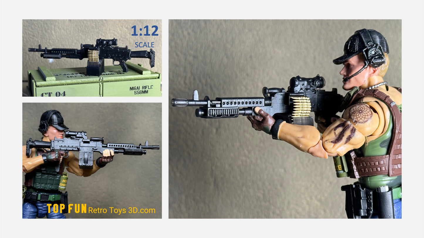 custom action figures website, gridiron, grid iron, studio, gi joe accessories, custom gi joe guns, 240, m240, 240b, 240g, machine gun, action figure weapons