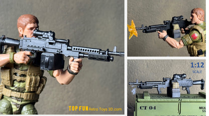 custom action figures website, gridiron, grid iron, studio, gi joe accessories, custom gi joe guns, 240, m240, 240b, 240g, machine gun, action figure weapons