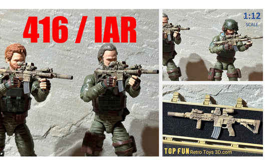 custom gi joe accessories, 1 : 12 scale, custom toy weapons, custom, action figure, gi Joe, classified, gun, valaverse, action force, 1 : 12, 1:12, 1/12, 1 12, 112, weapon, rifle, pistol Gridiron, studios, Call of Duty, HK, gi joe classified custom accessories, 416, m27, iar, navy seal, rifle