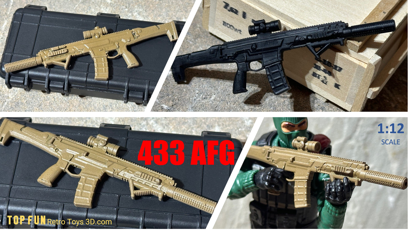 custom gi joe accessories, 1 : 12 scale, custom toy weapons, custom, action figure, gi Joe, classified, gun, valaverse, action force, 1 : 12, 1:12, 1/12, 1 12, 112, weapon, rifle, Gridiron, studios, Call of Duty, hk, hk 433,  suppress, optic, hand gun, custom action figures website