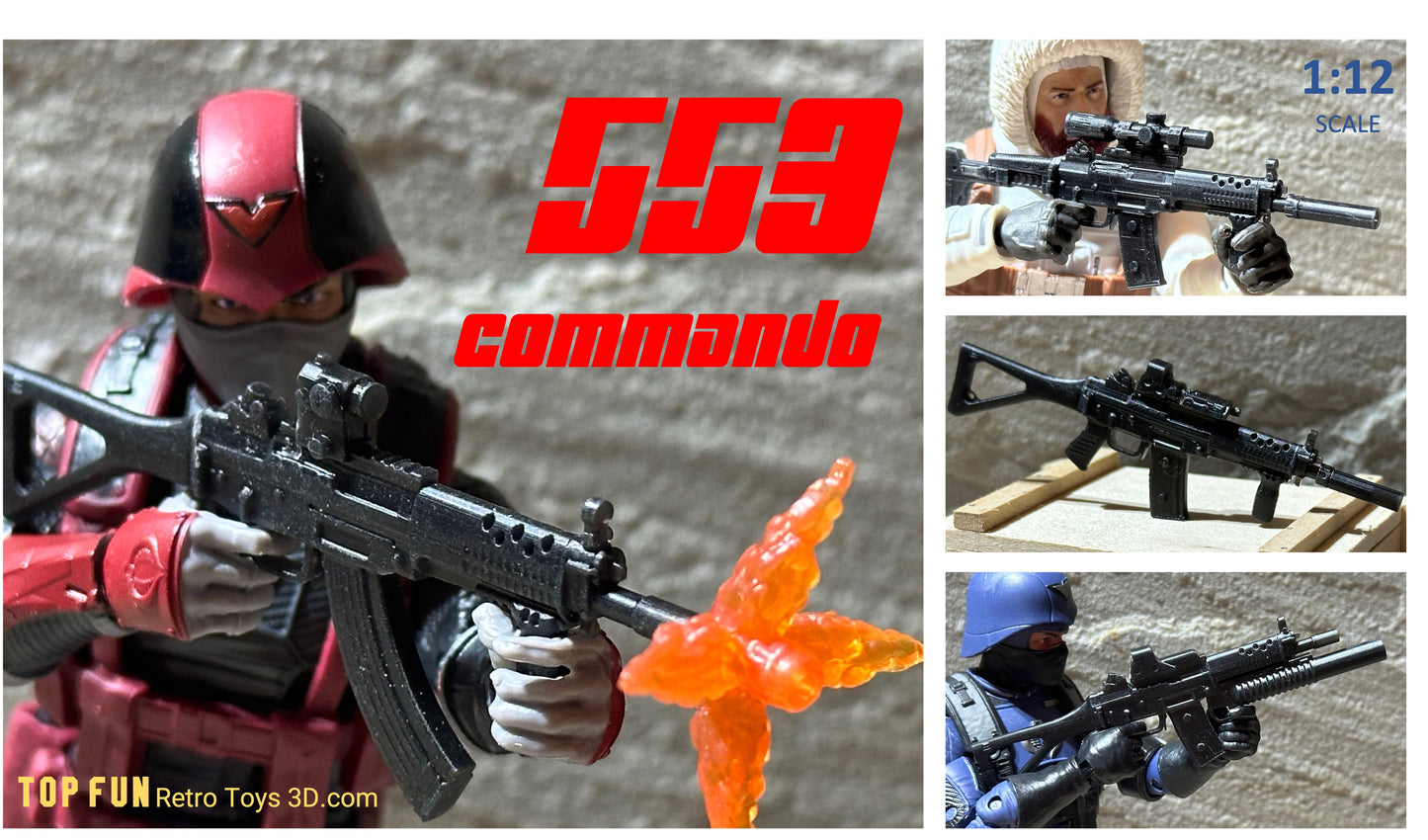 custom, action figure, gi Joe, classified, gun, gi joe classified series, valaverse, action force, 1:12, 1:12 scale, 1/12, 1/12 scale, weapon, rifle, Gridiron, Gridiron studios, Call of Duty, retro, sig, 550, 551, 553, 556, grau, 5.56, 556