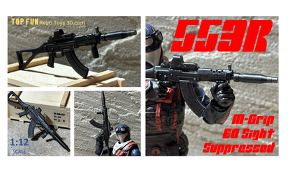 custom, action figure, gi Joe, classified, gun, gi joe classified series, valaverse, action force, 1:12, 1:12 scale, 1/12, 1/12 scale, weapon, rifle, Gridiron, Gridiron studios, Call of Duty, retro, sig, 550, 551, 553, 556, grau, 5.56, 556