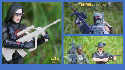 gi Joe classified, gi joe classified series, valaverse action force, star wars black series, 1:12 scale, Marvel Legends, Gridiron, Gridiron studios, McFarlane, Call of Duty, Mezco, HK MP5, Sig 551, Sig 553, AK-47, AK-74, Cheytac Intervention, AS VAL, 91 A1, FN FAL, AC556, Mini-14, ARAH Spirit Rifle, XMLR 3A , styer aug, cobra viper, baroness