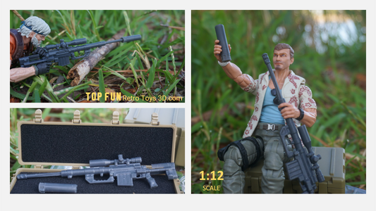 gi Joe classified, gi joe gun, gi joe classified series, valaverse action force, star wars black series, 1:12 scale, Marvel Legends, Gridiron, Gridiron studios, McFarlane, Call of Duty, Mezco, HK MP5, Sig 551, Sig 553, AK-47, AK-74, Cheytac Intervention, FN FAL, AC556, Mini-14, ARAH Spirit Rifle, XMLR 3A , styer aug, FN SCAR, SCAR 17, SCAR 16, SCAR Heavy, sniper rifle, scale sniper rifle, cheytac m200, cheytac intervention