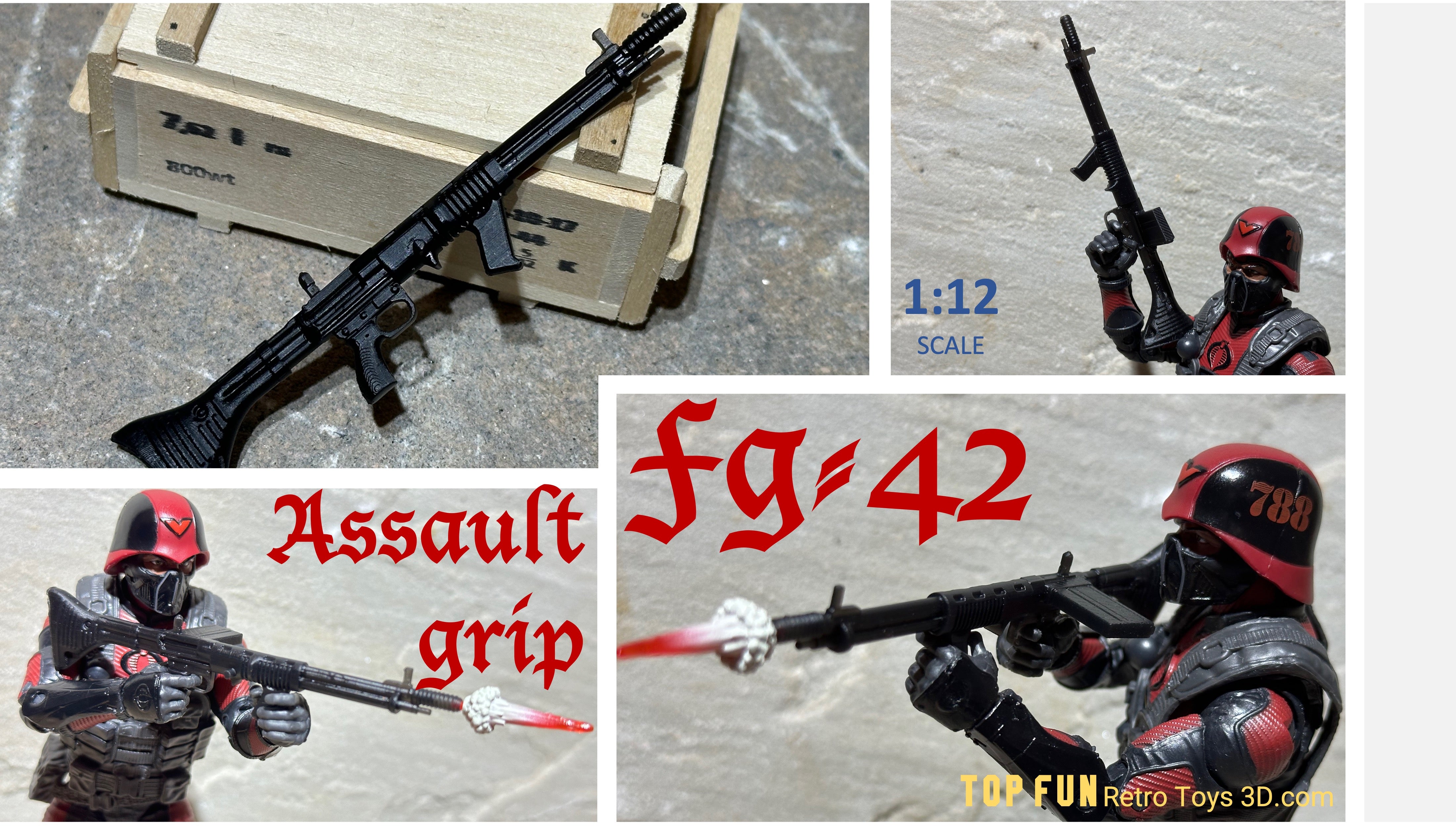 FG-42 Rifle 1:12 Scale – Top Fun Retro Toys 3d