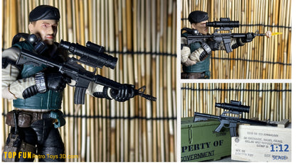 1:12 Scale M16A1 & XM177E2 Weapons with M203, ANPVS-2 & OEG for GI Joe Classified
Custom 1:12 M16A1 XM177E2 GI Joe Classified – M203 + Starlight Scope + Colt 3x
Period Correct 1/12 Scale M16A1 / XM177E2 Rifles & Accessories – 3D Printed GI Joe

Shop authentic 1:12 scale M16A1 and XM177E2 rifles for GI Joe Classified – fully 3D printed with period-correct M203 grenade launcher, ANPVS-2 Starlight Scope, OEG sight & Colt 3x optics. Custom painted MIL SPEC options. Perfect Vietnam-era loadouts! Free US shipping