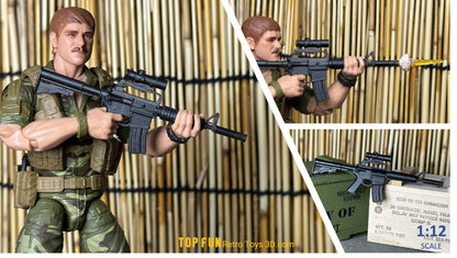 1:12 Scale M16A1 & XM177E2 Weapons with M203, ANPVS-2 & OEG for GI Joe Classified
Custom 1:12 M16A1 XM177E2 GI Joe Classified – M203 + Starlight Scope + Colt 3x
Period Correct 1/12 Scale M16A1 / XM177E2 Rifles & Accessories – 3D Printed GI Joe

Shop authentic 1:12 scale M16A1 and XM177E2 rifles for GI Joe Classified – fully 3D printed with period-correct M203 grenade launcher, ANPVS-2 Starlight Scope, OEG sight & Colt 3x optics. Custom painted MIL SPEC options. Perfect Vietnam-era loadouts! Free US shipping