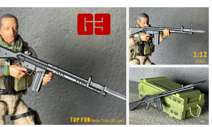 Custom action figure, custom gi joe accessories, 1 : 12 scale, custom toy weapons, custom gi joe guns, custom action figure accessories, personalized action figure, gi joe classified custom accessories, custom gi joe figure, make your own action figure, custom action figure maker, custom made action figure, custom action figures for sale, custom action figures website, gridiron, grid iron, studio, gi joe accessories, custom gi joe guns, grid iron, studio, HK G3, psg-1, hk23, g3k, g3 rifle, 