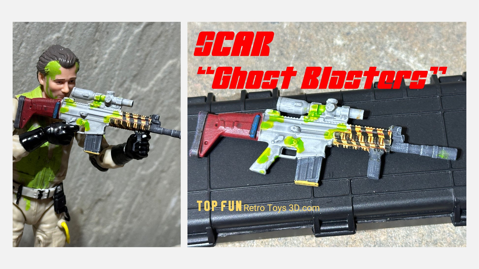 Ghostbusters, rifle, ghost, busters, echo, custom, weapon, gun, paint, scar, g36