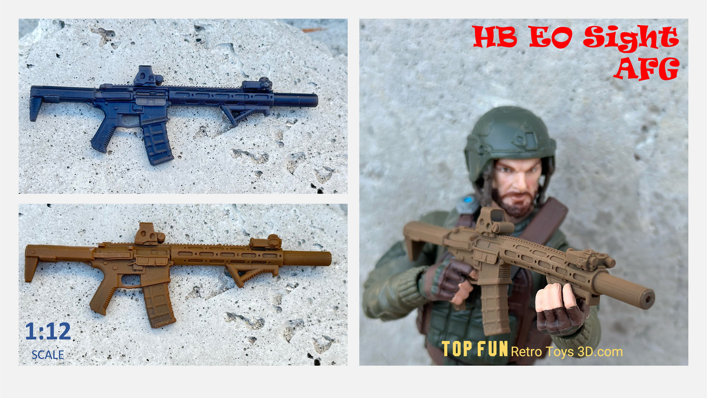 custom, action figure, gi Joe, classified, gun, gi joe classified series, valaverse, action force, 1:12, 1:12 scale, 1/12, 1/12 scale, weapon, rifle, Gridiron, Gridiron studios, Call of Duty, HK, honey, badger, aac, suppressor, aimpoint, eotech, honey badger, sbr, rifle, navy seal, snow serpent