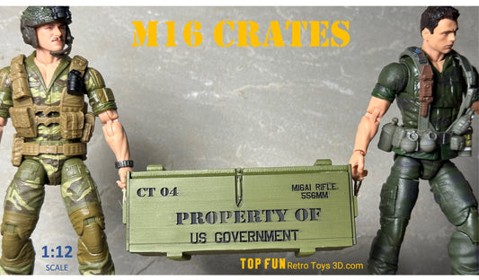 Custom action figure, custom gi joe accessories, 1 : 12 scale, custom toy weapons, custom gi joe guns, custom action figure accessories, personalized action figure, gi joe classified custom accessories, custom gi joe figure, make your own action figure, custom action figure maker, custom made action figure, custom action figures for sale, custom action figures website, gridiron, grid iron, studio, M16 crate Vietnam, footloose