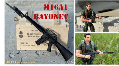 custom, action figure, gi Joe, classified, gun, gi joe classified series, valaverse, action force, 1:12, 1:12 scale, 1/12, 1/12 scale, weapon, rifle, Gridiron, Gridiron studios, Call of Duty, M-16a1, XM177e2, CAR-15, GAU 5, Vietnam, outback, tunnel rat, stalker, falcon, m16, retro, 