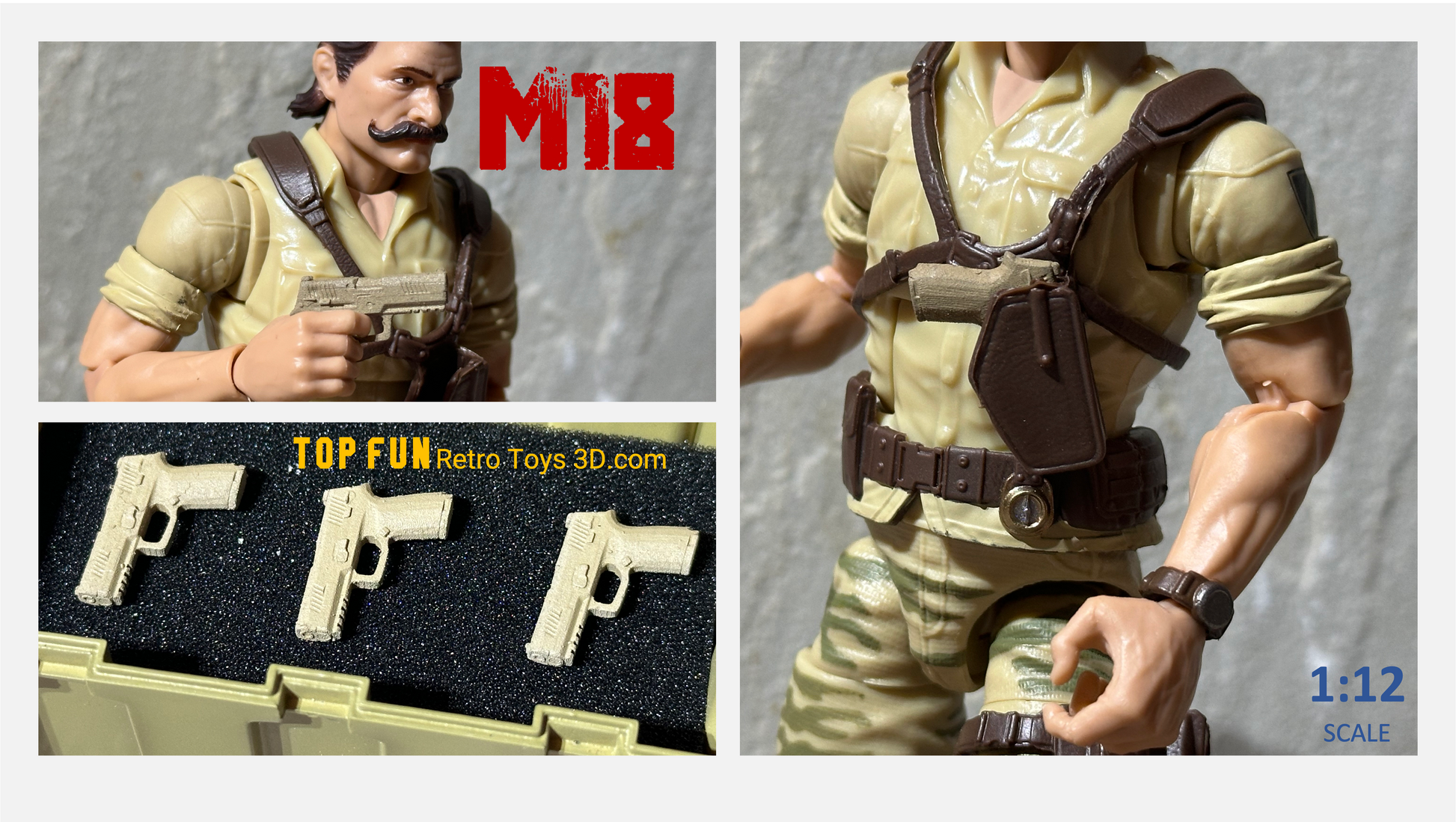 custom gi joe accessories, 1 : 12 scale, custom toy weapons, tactical, action figure, gi Joe, classified, gun, valaverse, action force, 1 : 12, 1:12, 1/12, 1 12, 112, weapon, rifle, pistol Gridiron, studios, Call of Duty, glock, HK, mk 23, usp,sig, pistol, suppress, optic, hand gun, gi joe classified custom accessories