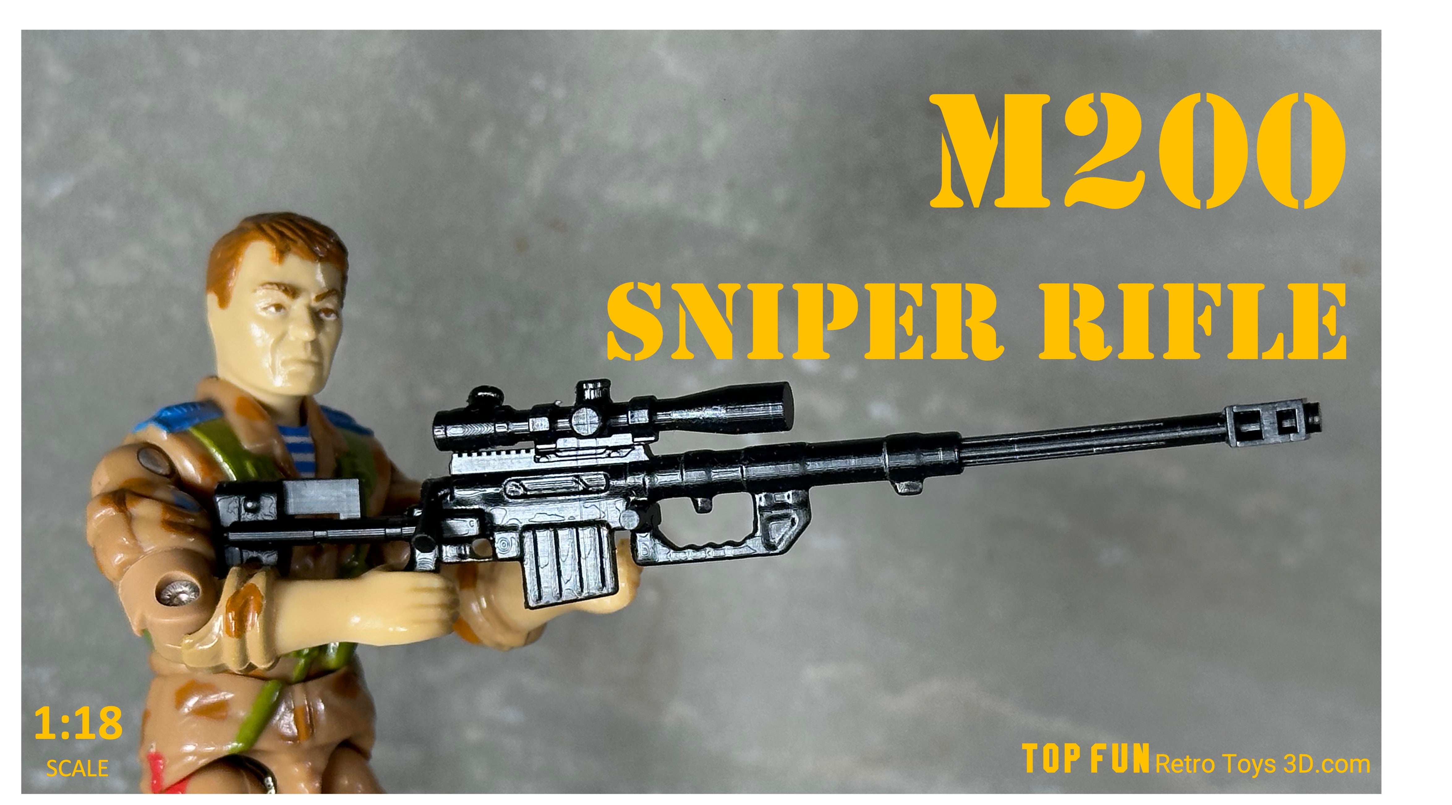 M200 Sniper Rifle 1:18 Scale – Top Fun Retro Toys 3d