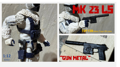 custom gi joe accessories, 1 : 12 scale, custom toy weapons, tactical, action figure, gi Joe, classified, gun, valaverse, action force, 1 : 12, 1:12, 1/12, 1 12, 112, weapon, rifle, pistol Gridiron, studios, Call of Duty, glock, HK, mk 23, usp,sig, pistol, suppress, optic, hand gun, gi joe classified custom accessories