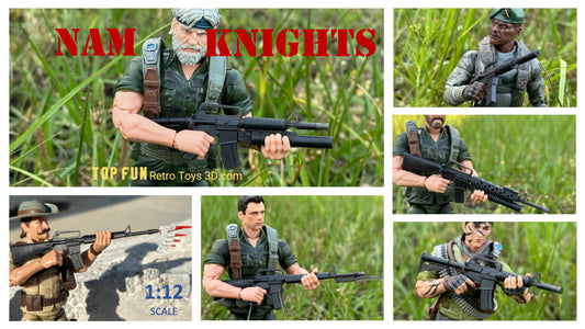 custom, action figure, gi Joe, classified, gun, gi joe classified series, valaverse, action force, 1:12, 1:12 scale, 1/12, 1/12 scale, weapon, rifle, Gridiron, Gridiron studios, Call of Duty, M-16a1, XM177e2, CAR-15, GAU 5, Vietnam, outback, tunnel rat, stalker, falcon, m16, retro, 