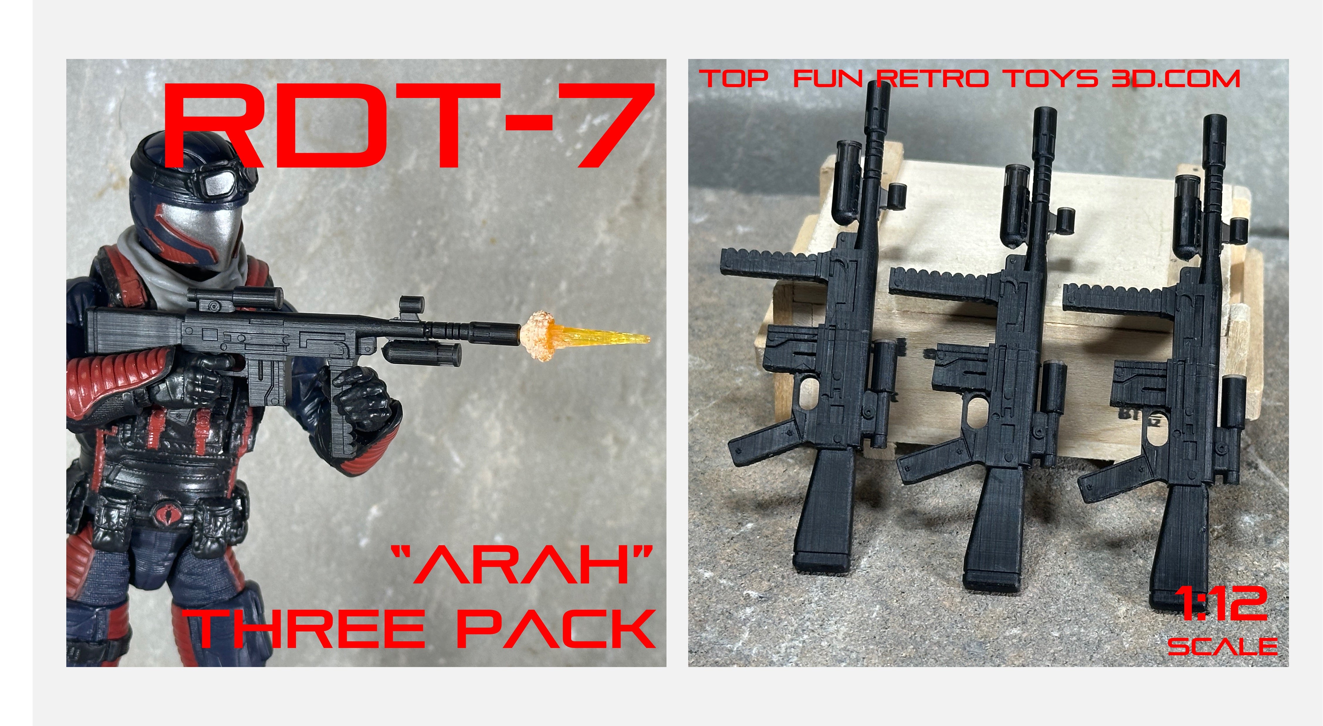 Mini Rdt Packs RDT-7 Cobra Viper Rifle Collection 1:12 Scale – Top Fun Retro Toys 3d