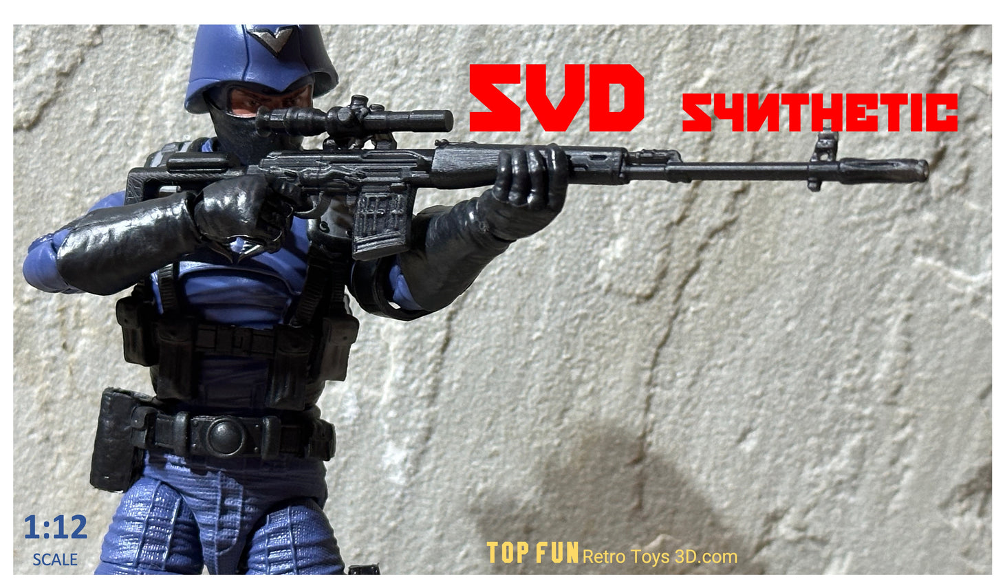 custom, action figure, gi Joe, classified, gun, series, valaverse, action force, 1:12, 1:12 scale, 1/12, 1/12 scale, weapon, rifle, Marvel Legends, Gridiron, studios, hartless, Call of Duty, sniper, SVD, Dragonov, dragunov, Russian, cobra, troop, trooper, oktober, October, guard, fire fly, assassin, Russian, psl