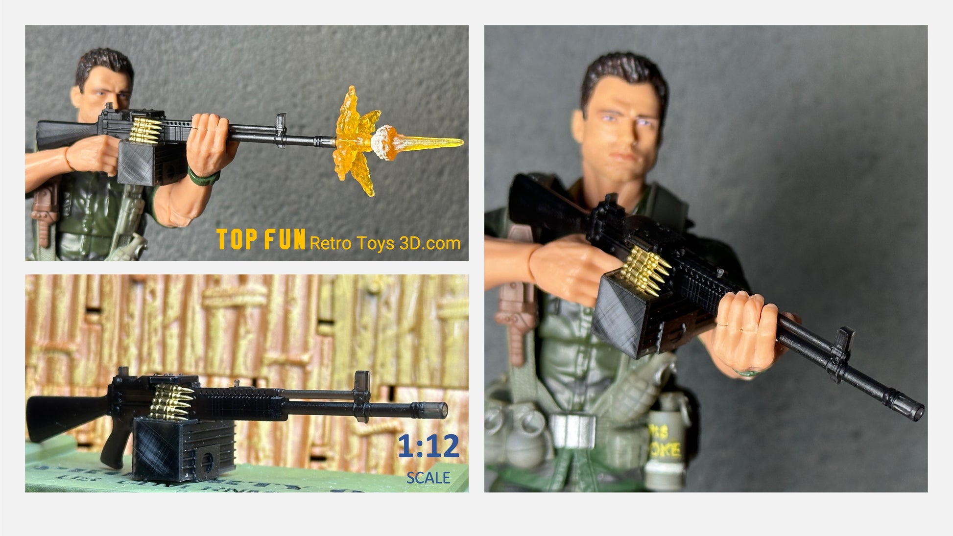 Custom action figure, custom gi joe accessories, 1 : 12 scale, custom toy weapons, custom gi joe guns, custom action figure accessories, personalized action figure, gi joe classified custom accessories, custom gi joe figure, make your own action figure, custom action figure maker, custom made action figure, custom action figures for sale, custom action figures website, gridiron, grid iron, studio, gi joe accessories, custom gi joe guns, grid iron, studio, Stoner 63, stoner rifle, stoner machine gun, Vietnam