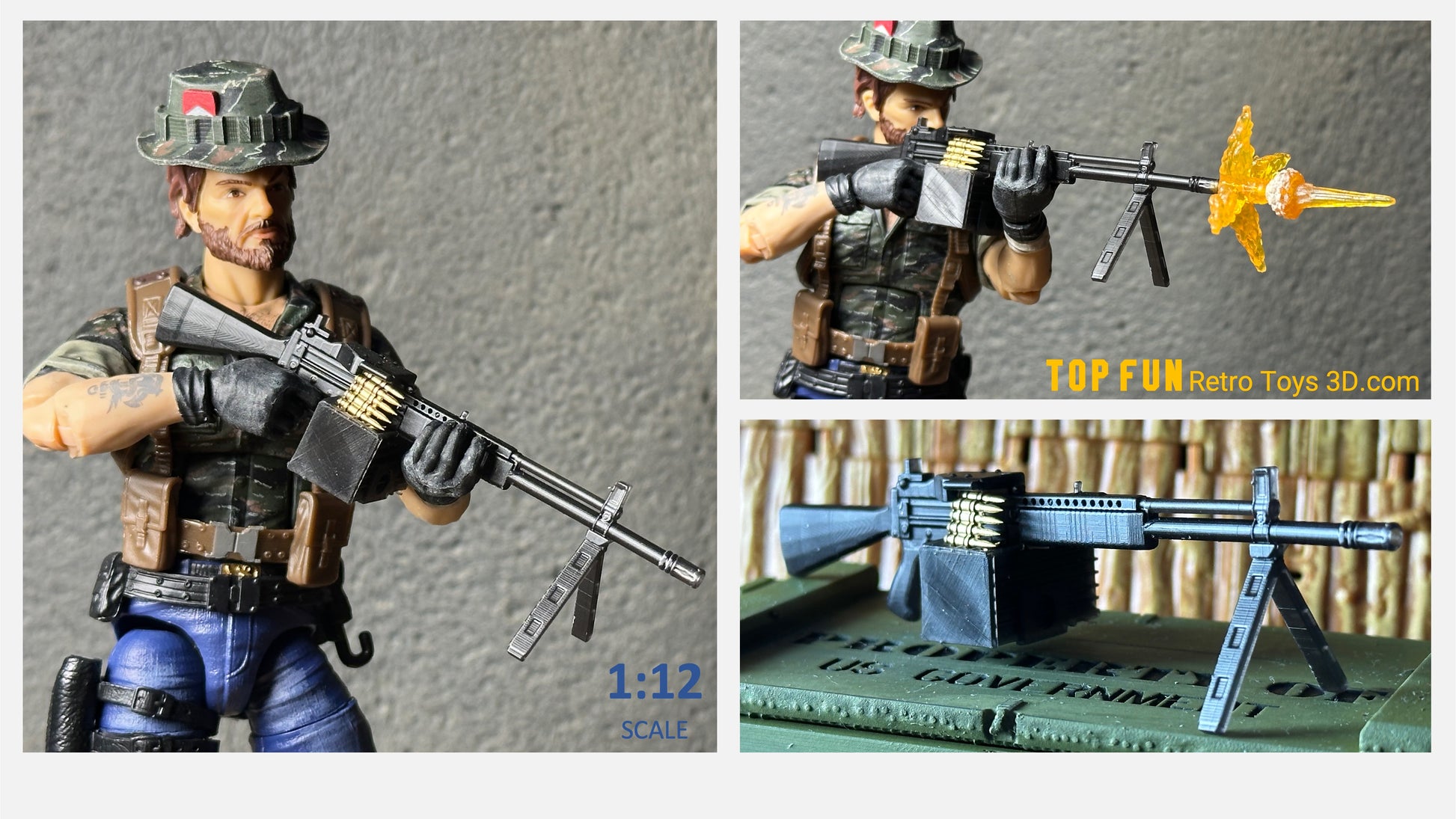 Custom action figure, custom gi joe accessories, 1 : 12 scale, custom toy weapons, custom gi joe guns, custom action figure accessories, personalized action figure, gi joe classified custom accessories, custom gi joe figure, make your own action figure, custom action figure maker, custom made action figure, custom action figures for sale, custom action figures website, gridiron, grid iron, studio, gi joe accessories, custom gi joe guns, grid iron, studio, Stoner 63, stoner rifle, stoner machine gun, Vietnam