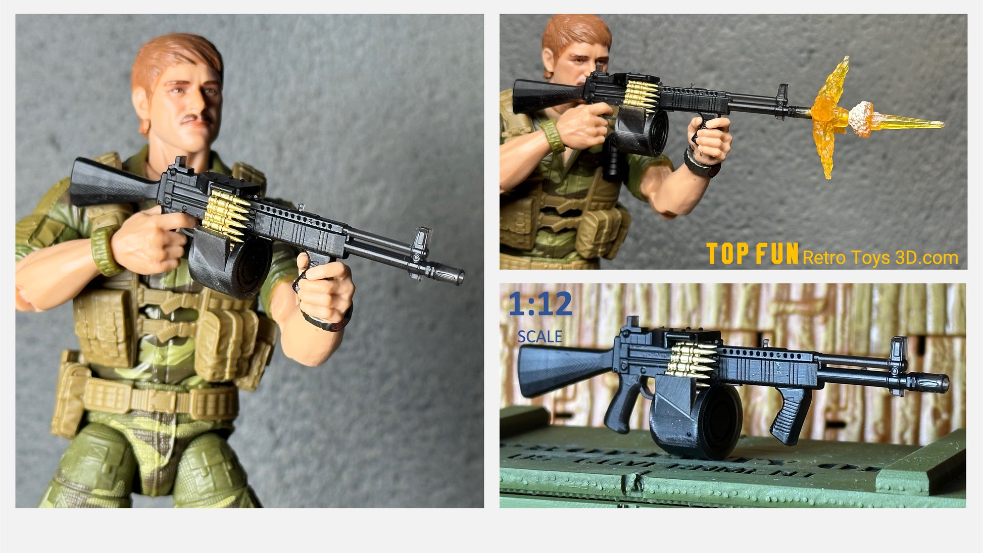 Custom action figure, custom gi joe accessories, 1 : 12 scale, custom toy weapons, custom gi joe guns, custom action figure accessories, personalized action figure, gi joe classified custom accessories, custom gi joe figure, make your own action figure, custom action figure maker, custom made action figure, custom action figures for sale, custom action figures website, gridiron, grid iron, studio, gi joe accessories, custom gi joe guns, grid iron, studio, Stoner 63, stoner rifle, stoner machine gun, Vietnam