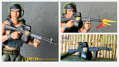 Custom action figure, custom gi joe accessories, 1 : 12 scale, custom toy weapons, custom gi joe guns, custom action figure accessories, personalized action figure, gi joe classified custom accessories, custom gi joe figure, make your own action figure, custom action figure maker, custom made action figure, custom action figures for sale, custom action figures website, gridiron, grid iron, studio, gi joe accessories, custom gi joe guns, grid iron, studio, Stoner 63, stoner rifle, stoner machine gun, Vietnam
