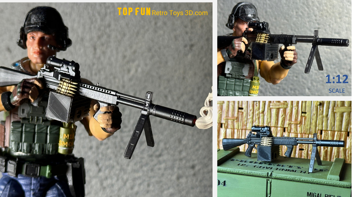 Custom action figure, custom gi joe accessories, 1 : 12 scale, custom toy weapons, custom gi joe guns, custom action figure accessories, personalized action figure, gi joe classified custom accessories, custom gi joe figure, make your own action figure, custom action figure maker, custom made action figure, custom action figures for sale, custom action figures website, gridiron, grid iron, studio, gi joe accessories, custom gi joe guns, grid iron, studio, Stoner 63, stoner rifle, stoner machine gun, Vietnam