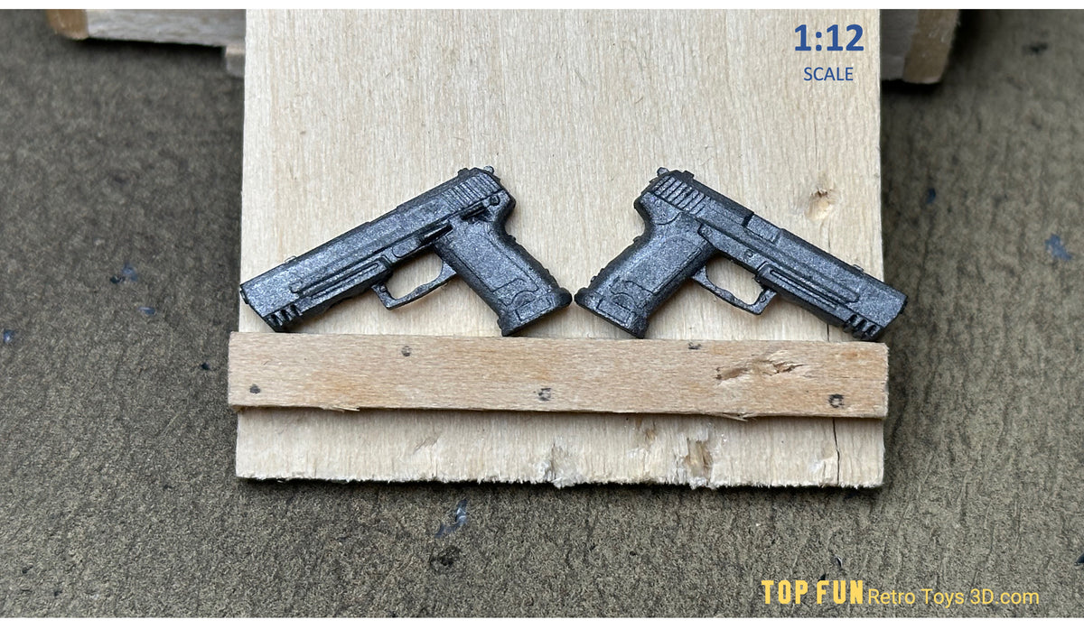 Upgrade your GI Joe Classified Lara Croft with accurate dual USP 9mm Match pistols. 1:12 scale Tomb Raider weapons designed for the 2026 crossover figure. Made in the USA.
Primary keywords / phrases
•	GI Joe Classified Lara Croft dual pistols
•	Tomb Raider USP 9mm Match 1:12
•	Lara Croft Classified Series pistols
•	Accurate Tomb Raider dual pistols GI Joe
•	1:12 scale USP Match handguns Lara Croft
•	Classified Series Tomb Raider weapons
•	GI Joe x Tomb Raider pistol upgrade
Secondary / supporting
•	6 inch s