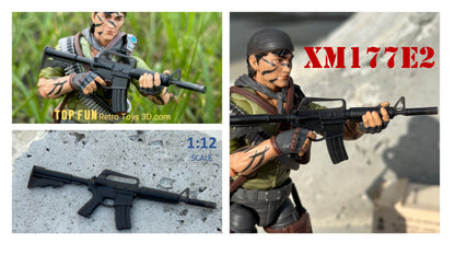 custom, action figure, gi Joe, classified, gun, gi joe classified series, valaverse, action force, 1:12, 1:12 scale, 1/12, 1/12 scale, weapon, rifle, Gridiron, Gridiron studios, Call of Duty, M-16a1, XM177e2, CAR-15, GAU 5, Vietnam, outback, tunnel rat, stalker, falcon, m16, retro, 